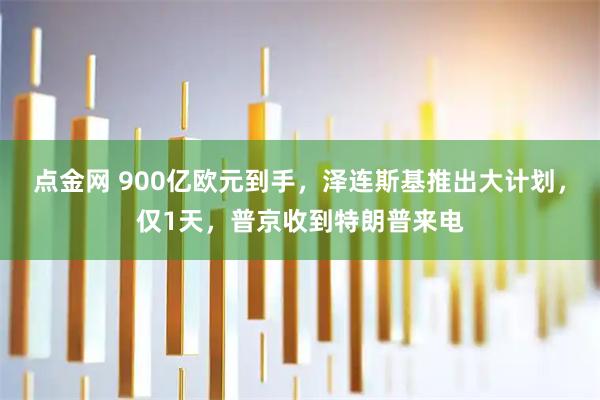 点金网 900亿欧元到手,泽连斯基推出大计划,仅1天,普京收到特朗普来电